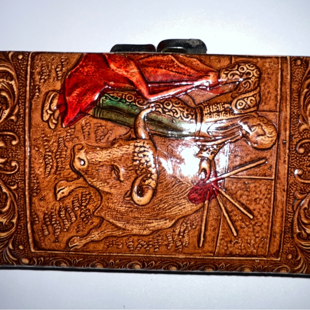 Vintage Embossed brown non leather  Wallet SKU - VG008